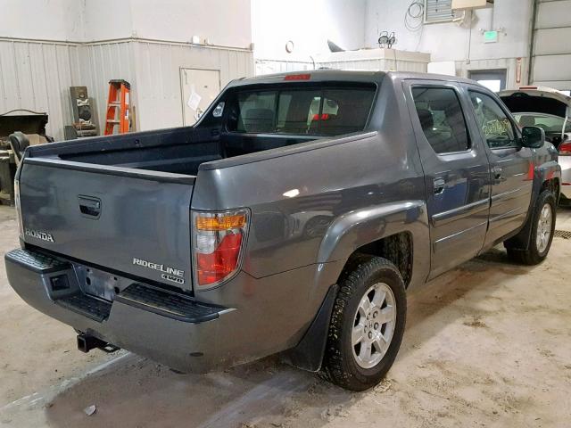 2HJYK16558H512555 - 2008 HONDA RIDGELINE GRAY photo 4