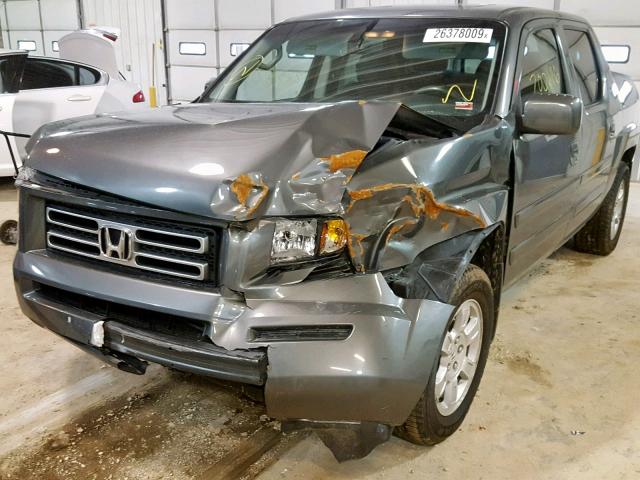 2HJYK16558H512555 - 2008 HONDA RIDGELINE GRAY photo 9