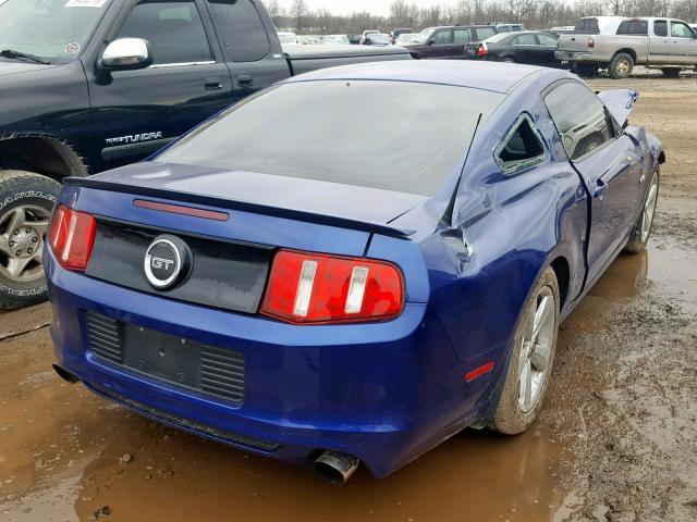 1ZVBP8CF5E5256046 - 2014 FORD MUSTANG GT BLUE photo 4