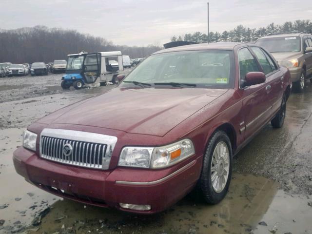 2MEHM75V49X605642 - 2009 MERCURY GRAND MARQ MAROON photo 2