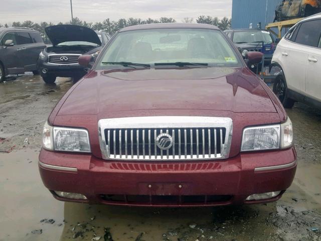 2MEHM75V49X605642 - 2009 MERCURY GRAND MARQ MAROON photo 9