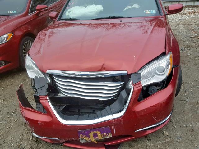 1C3CCBBGXEN114063 - 2014 CHRYSLER 200 TOURIN RED photo 7