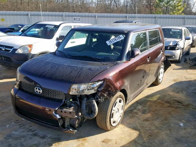 JTLKE50E391091215 - 2009 TOYOTA SCION XB PURPLE photo 2