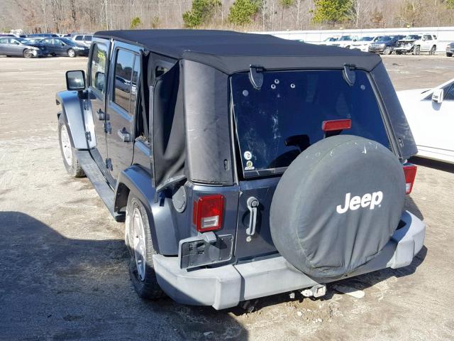 1J8GA59197L150839 - 2007 JEEP WRANGLER S BLUE photo 3