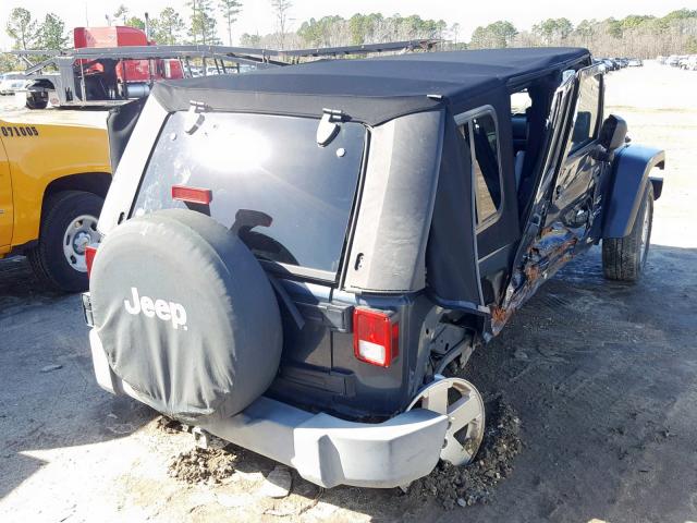 1J8GA59197L150839 - 2007 JEEP WRANGLER S BLUE photo 4