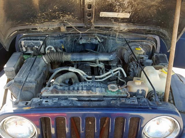 1J4FA49SXYP742437 - 2000 JEEP WRANGLER / BLUE photo 7