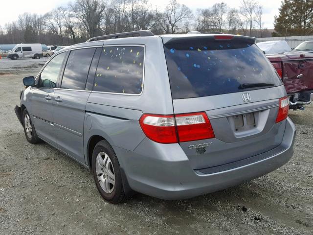 5FNRL387X7B055276 - 2007 HONDA ODYSSEY EX SILVER photo 3