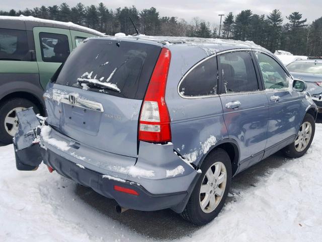 JHLRE48787C049086 - 2007 HONDA CR-V EXL BLUE photo 4