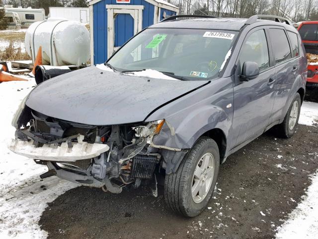 JA4MT31X77Z005086 - 2007 MITSUBISHI OUTLANDER GRAY photo 2