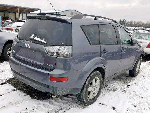 JA4MT31X77Z005086 - 2007 MITSUBISHI OUTLANDER GRAY photo 4