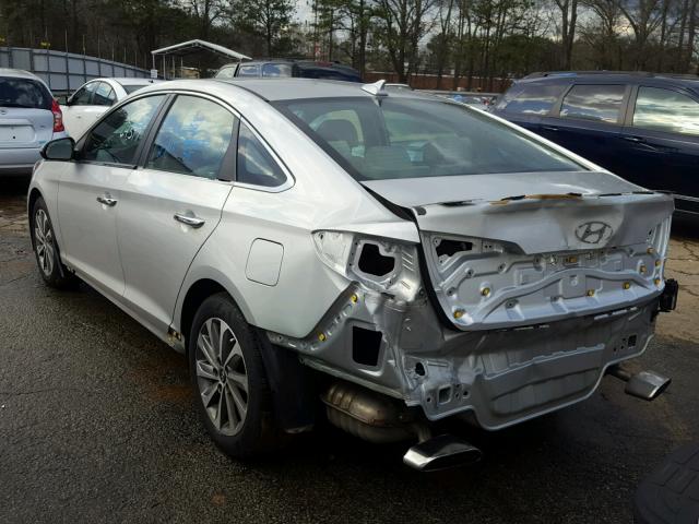 5NPE34AF1FH151304 - 2015 HYUNDAI SONATA SPO SILVER photo 3