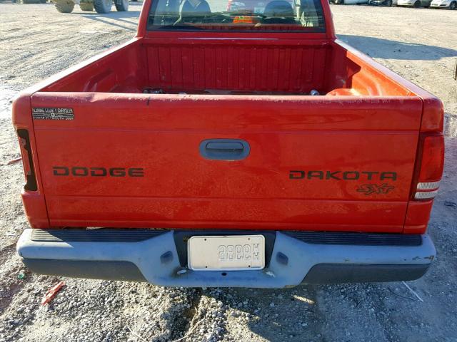 1D7GL12K84S521445 - 2004 DODGE DAKOTA SXT RED photo 6