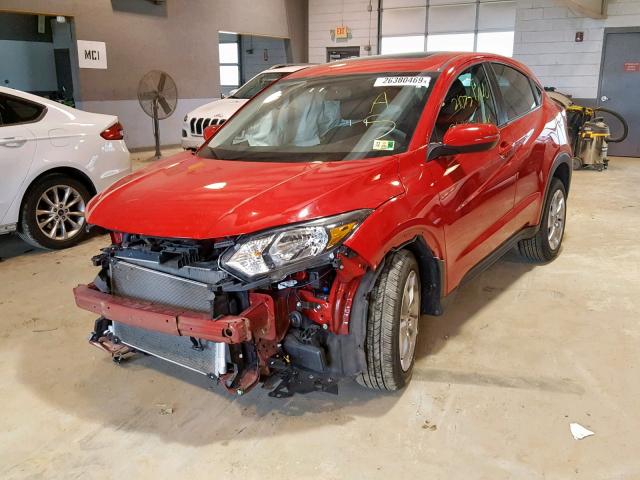 3CZRU6H59HM704313 - 2017 HONDA HR-V EX RED photo 2