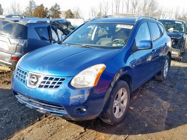 JN8AS58V48W116715 - 2008 NISSAN ROGUE S BLUE photo 2