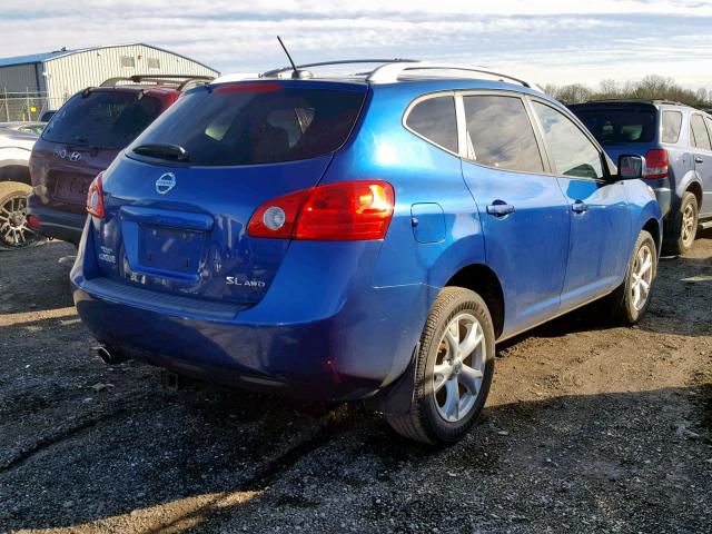 JN8AS58V48W116715 - 2008 NISSAN ROGUE S BLUE photo 4