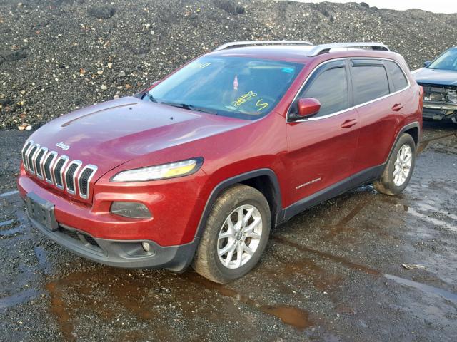 1C4PJMCS1FW610544 - 2015 JEEP CHEROKEE L RED photo 2