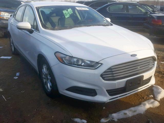 3FA6P0G73GR156638 - 2016 FORD FUSION S WHITE photo 1