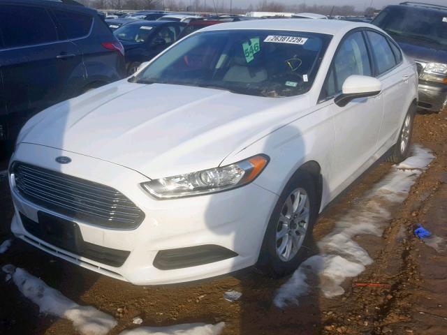 3FA6P0G73GR156638 - 2016 FORD FUSION S WHITE photo 2