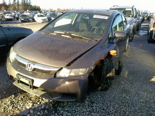 2HGFA1F60AH022541 - 2010 HONDA CIVIC LX-S BROWN photo 2