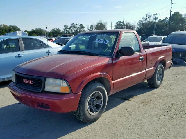 1GTCS145928238582 - 2002 GMC SONOMA MAROON photo 2