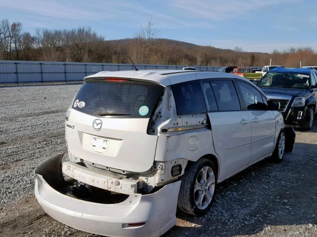 JM1CR293490338459 - 2009 MAZDA 5 WHITE photo 4