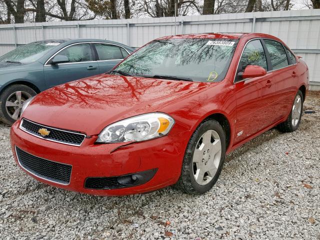 2G1WD58C881331069 - 2008 CHEVROLET IMPALA SUP RED photo 2