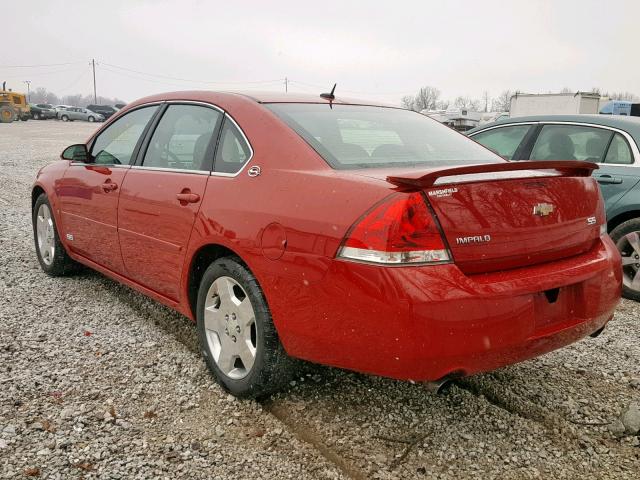 2G1WD58C881331069 - 2008 CHEVROLET IMPALA SUP RED photo 3
