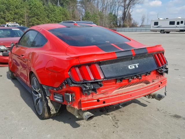 1FA6P8CFXF5429703 - 2015 FORD MUSTANG GT RED photo 3