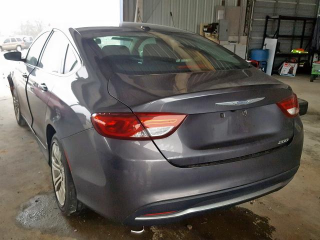 1C3CCCAB6FN533511 - 2015 CHRYSLER 200 LIMITE GRAY photo 3