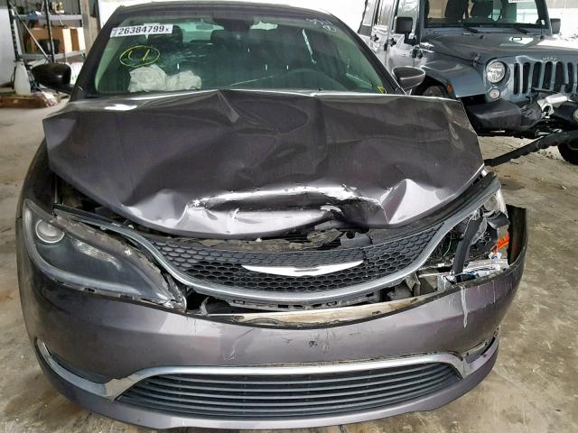 1C3CCCAB6FN533511 - 2015 CHRYSLER 200 LIMITE GRAY photo 9