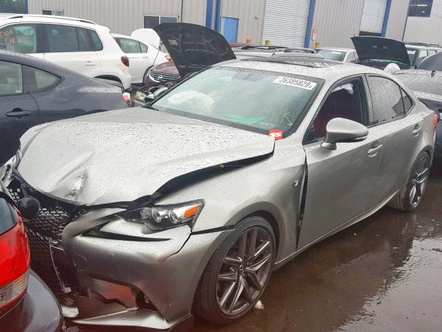 JTHBE1D23F5019678 - 2015 LEXUS IS 350 GRAY photo 2