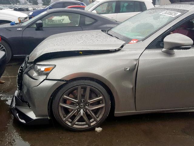 JTHBE1D23F5019678 - 2015 LEXUS IS 350 GRAY photo 9