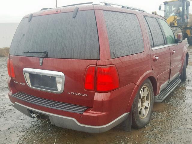 5LMFU28R34LJ23396 - 2004 LINCOLN NAVIGATOR MAROON photo 4