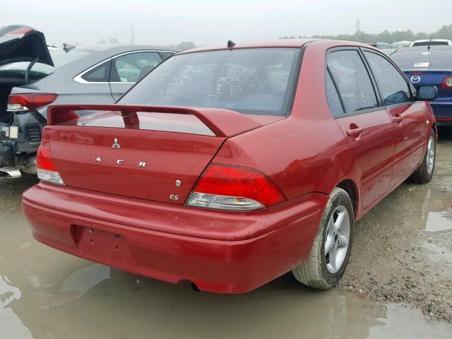 JA3AJ26E53U118279 - 2003 MITSUBISHI LANCER ES RED photo 4