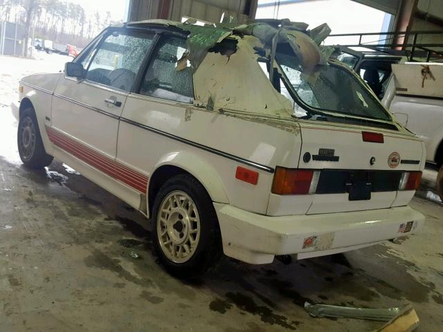 WVWCA0151JK011759 - 1988 VOLKSWAGEN CABRIOLET WHITE photo 3