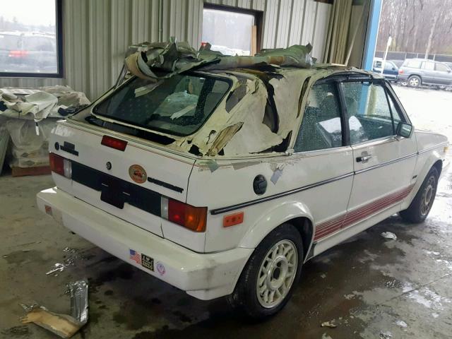 WVWCA0151JK011759 - 1988 VOLKSWAGEN CABRIOLET WHITE photo 4