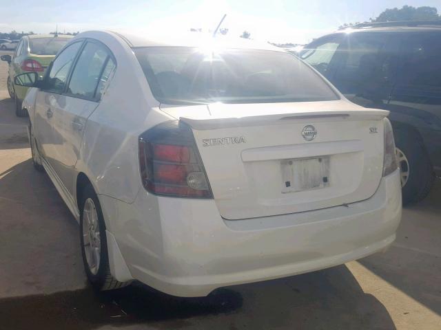 3N1AB6AP7AL602267 - 2010 NISSAN SENTRA 2.0 WHITE photo 3