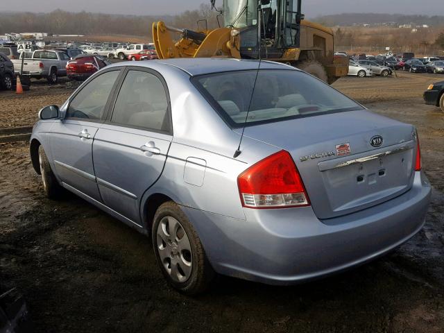 KNAFE121375452042 - 2007 KIA SPECTRA EX BLUE photo 3