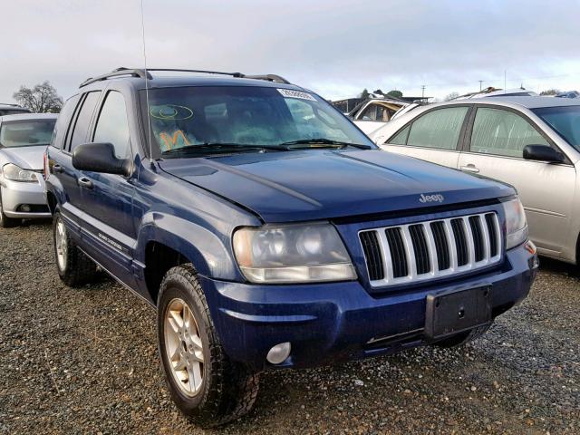 1J4GW48S84C141908 - 2004 JEEP GRAND CHER BLUE photo 1