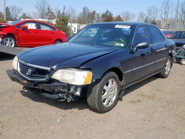 JH4KA96512C001588 - 2002 ACURA 3.5RL BLACK photo 2