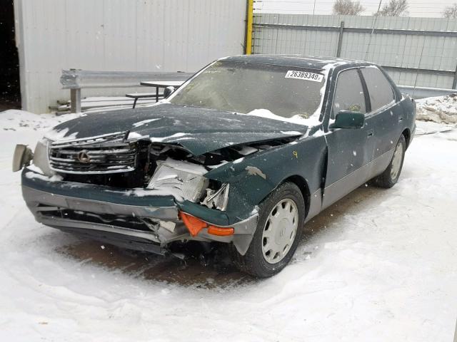 JT8BH22F2T0040372 - 1996 LEXUS LS 400 GREEN photo 2