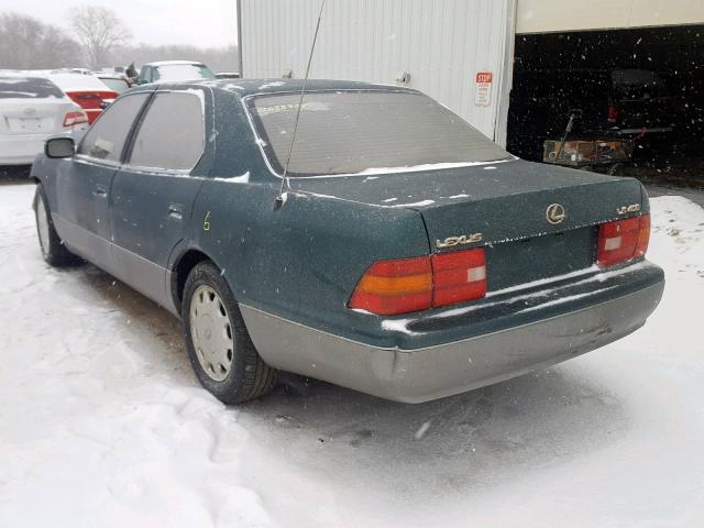 JT8BH22F2T0040372 - 1996 LEXUS LS 400 GREEN photo 3