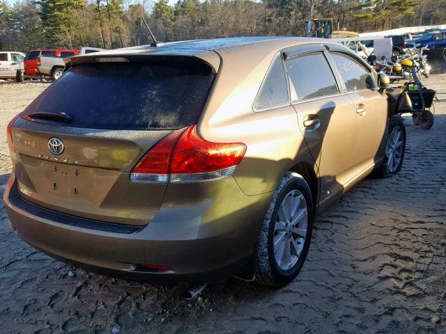 4T3ZA3BB6BU039002 - 2011 TOYOTA VENZA BASE TAN photo 4