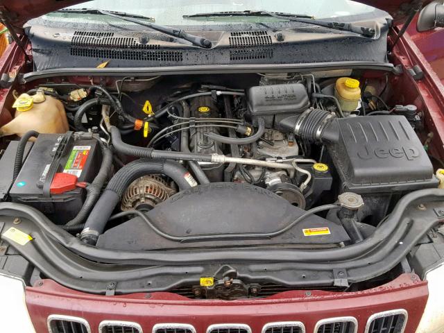 1J4GX58S32C132789 - 2002 JEEP GRAND CHER RED photo 7