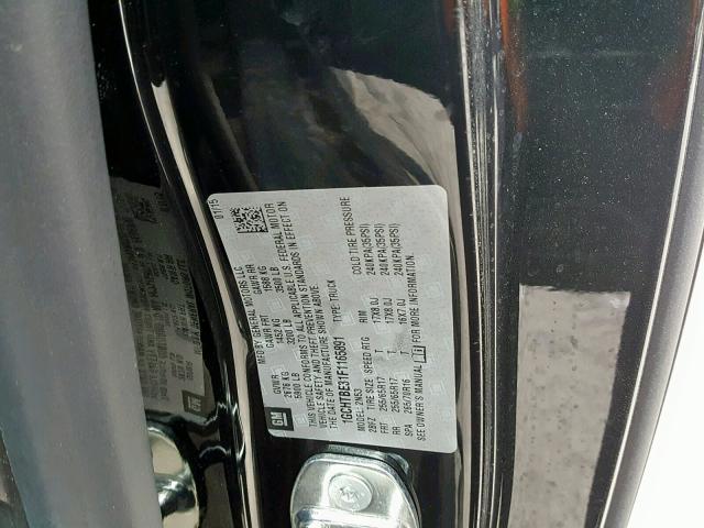 1GCHTBE31F1165891 - 2015 CHEVROLET COLORADO L BLACK photo 10