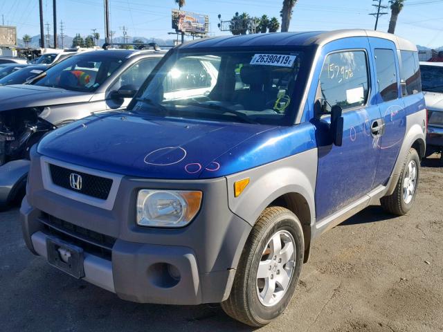 5J6YH17684L005487 - 2004 HONDA ELEMENT EX BLUE photo 2