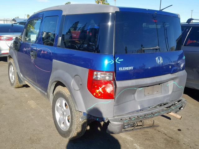 5J6YH17684L005487 - 2004 HONDA ELEMENT EX BLUE photo 3