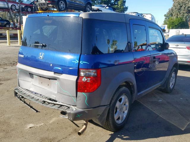 5J6YH17684L005487 - 2004 HONDA ELEMENT EX BLUE photo 4