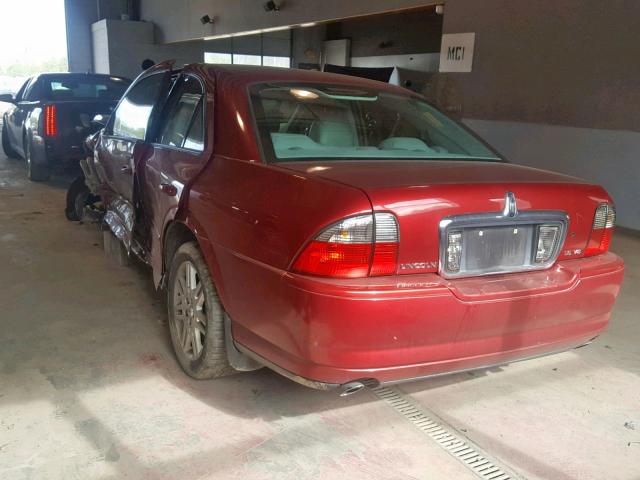 1LNHM87A74Y618651 - 2004 LINCOLN LS RED photo 3