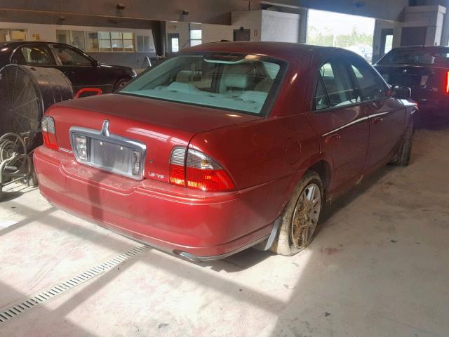 1LNHM87A74Y618651 - 2004 LINCOLN LS RED photo 4